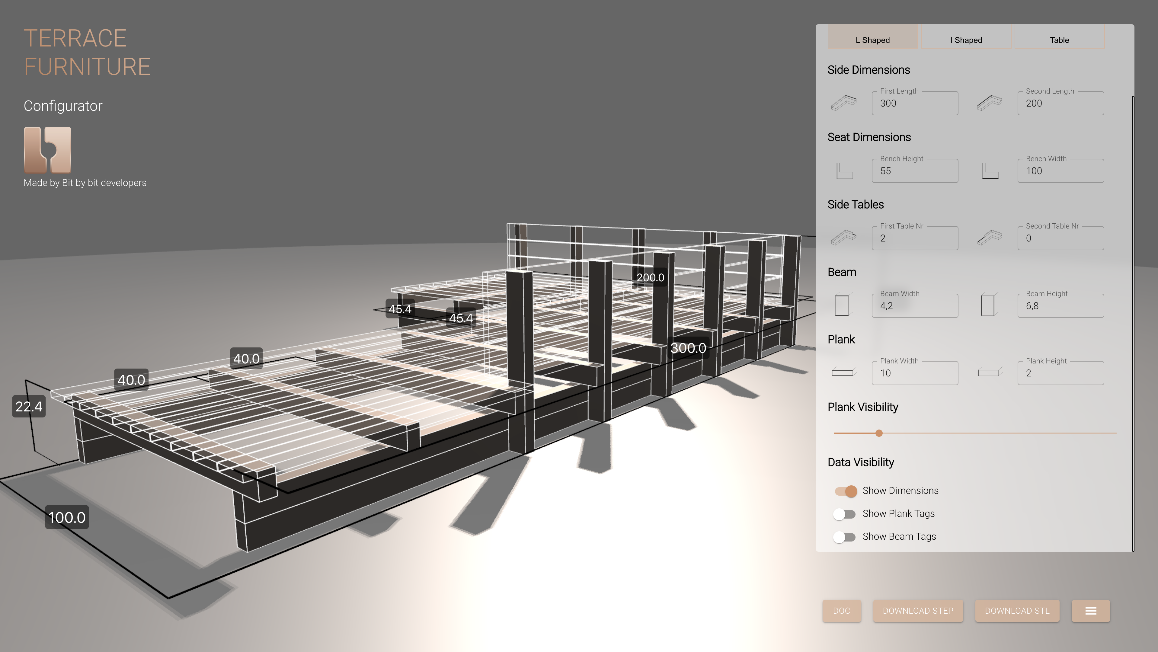 Terrace Furniture Configurator